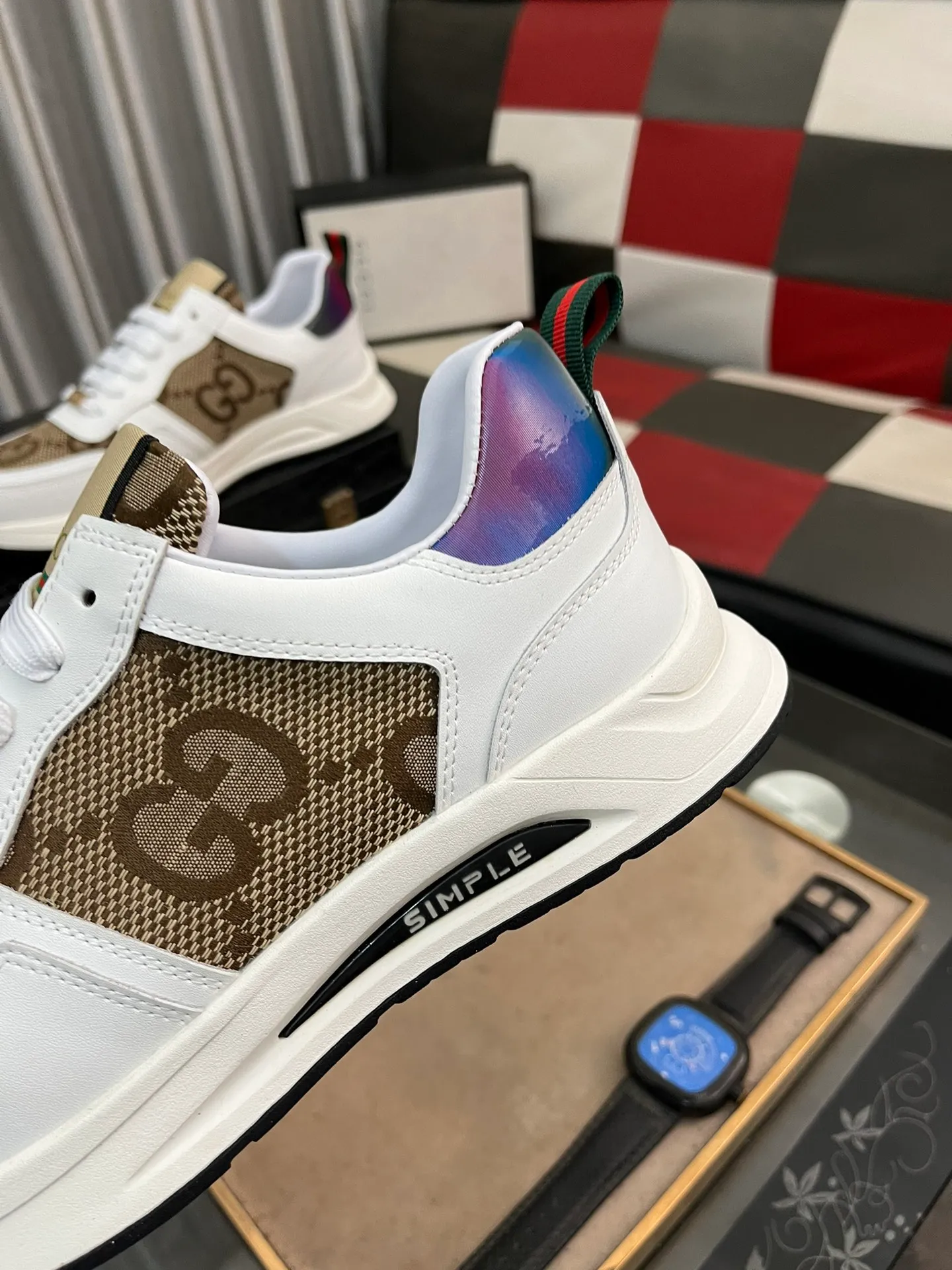 Men's Men's Shoes 💰420 ⌚️⌚️[GUCCI] Gucci men's casual shoes are absolutely popular 🔥The ultimate matching item for trendy men! Irresistible charm of super texture, the main recommendation, the upper is made of high-quality cowhide + breathable fabric, sheepskin feet, wear-resistant rubber sole, noble and elegant! Extremely comfortable🎁🎁You can be as handsome as you want💪 Size: 38-44!